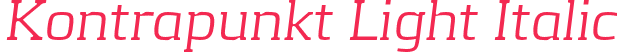 Kontrapunkt Light Italic